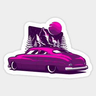 Purple Mercury Coupe Classic Sticker